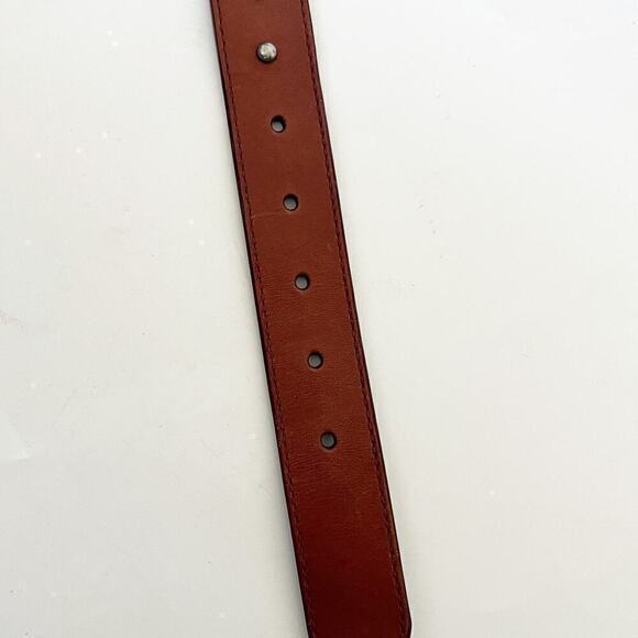 Amanda Smith Genuine Leather Brown Belt Studded Western Women's Size 28 - Picture 4 of 6